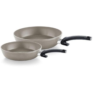 Fissler Pfannenset Ceratal Comfort, Grau, Metall, 2-teilig, antihaftbeschichtet, Kochen, Pfannen, Pfannensets