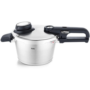 Fissler Schnellkochtopf Vitavit Premium, Edelstahl, Metall, 2,5 l, farblich gekennzeichnete Kochstufenanzeige, Druckregelventil, Gegengriff,mit Dampfablass, mit Silikonring, Kochen, Töpfe, Schnellkochtöpfe