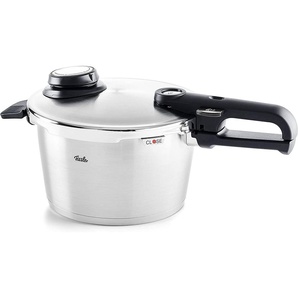 Fissler Schnellkochtopf vitavit® premium Edelstahl Schnellkochtopf 4,5 L, Ø 22 cm, Edelstahl 18/10 (3-tlg), Verriegelungsanzeige, Einstellbares Abdampfen, Einstellbare Kochstufen