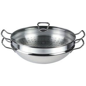 Fissler Wok Nanjing, Edelstahl 18/10 (1-tlg), Ø 36 cm, Induktion