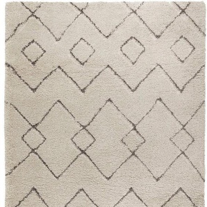 FLAIR RUGS Hochflor-Teppich Imari, rechteckig, Höhe: 30 mm, Berber Optik, Boho, Rauten Muster