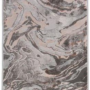 FLAIR RUGS Läufer Marbled, rechteckig, Höhe: 12 mm, dezenter Glanz, mehrfarbig, modernes Marmor-Design, Teppichläufer