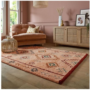 FLAIR RUGS Wollteppich Sahara Shaggy, rechteckig, Höhe: 25 mm, Sahara Shaggy Teppich aus Berberwolle