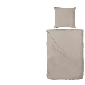 Flanell Bettwäsche-Set | beige | 135 cm | 1 cm |