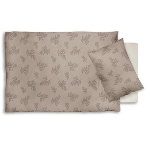 Fleuresse Bettwäsche Lech, Sand, Textil, Blume, 155x220 cm, Oeko-Tex® Standard 100, pflegeleicht, atmungsaktiv, hautfreundlich, bügelleicht, schadstoffgeprüft, Schlaftextilien, Bettwäsche, Bettwäsche