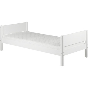 FLEXA Einzelbett - weiß - Materialmix - 90 cm | Möbel Kraft