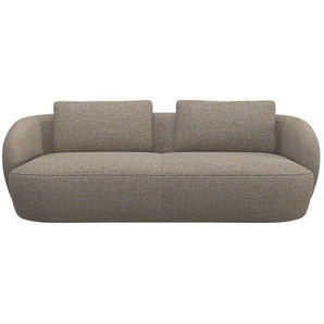 FLEXLUX 3-Sitzer Torino, rund, Couch, Dreisitzer, Modernes, organisches Sofa-Design, Kaltschaum, Wellenunterfederung