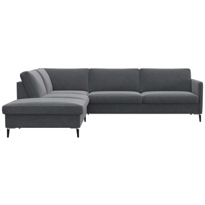 FLEXLUX Ecksofa Fiore, L-Form, schmale Armlehnen, Kaltschaum, Füße Alu+schwarz