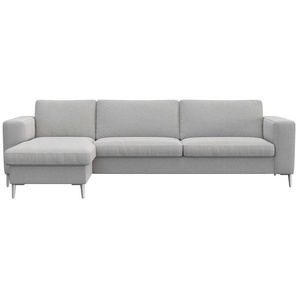 FLEXLUX Ecksofa Fiore, super Sitzkomfort durch Kaltschaum im Sitz, L-Form, breite Armlehnen, Kaltschaum, Füße Alu