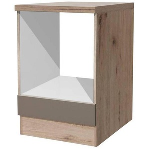 FlexWell Herdumbauschrank, Champagner, Eiche San Remo, Holzwerkstoff, 60x86x57 cm, Made in Germany, individuell planbar, Küchen, Küchenmöbel, Küchenschränke, Geräteumbauschränke