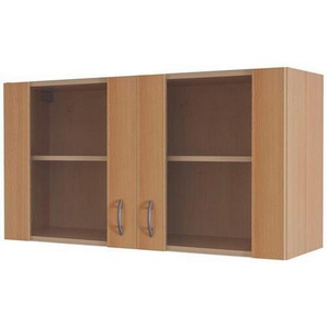 FlexWell Küchenoberschrank, Buche, Kunststoff, 1 Fächer, einzeln stellbar, 100x54x32 cm, Made in Germany, individuell planbar, Zusatzausstattung erhältlich, hängend, Küchen, Küchenmöbel, Küchenschränke, Küchenoberschränke