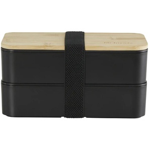 for friends Bento Lunchbox - schwarz - Kunststoff, Bambus - 18,3 cm - 10,5 cm - 9,2 cm | Möbel Kraft