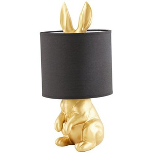 KHG Tischleuchte, 1-flammig, goldfarben `Hase´ - gold - Materialmix - 43 cm - [20.0] | Möbel Kraft