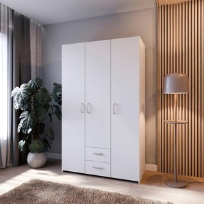 FORTE Drehtürenschrank Econobox Drehtürenschrank, zeitloses Design mit alufarbigen Griffen.