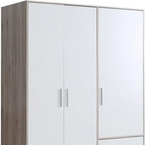 FORTE Kleiderschrank Jupiter, Made in Europe, mit Schubladen (Maße (T/H): 60/200 cm) viel Stauraum, 2 Breiten und 4 Farben