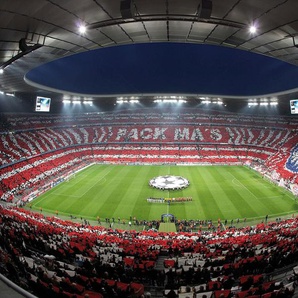 Fototapete WALL-ART Bayern München Stadion Choreo Pack Mas Tapeten Gr. B/L: 4,8 m x 3,5 m, bunt Fototapeten made in Berlin