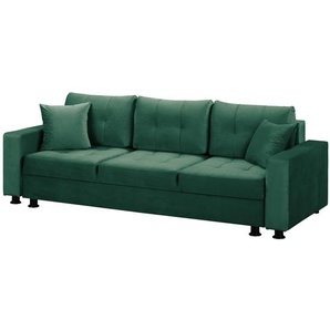 Schlafsofa Upwell II Grün Microfaser 236 x 72 x 96cm Modern