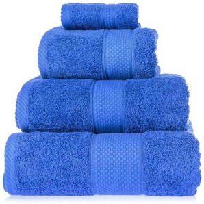 Frottee Handtuch Set 4tlg 100% Baumwolle marineblau - Homescapes