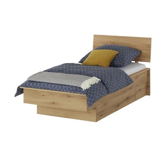 Funktionsbett - holzfarben - Materialmix - 102 cm - 89 cm - 215 cm | Möbel Kraft