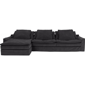 furninova Big-Sofa Sake, Kuschel-Megasofa, Relaxsofa, leger und sehr bequem, viel Platz, mit 6 Rückenkissen, abnehmbarer Hussenbezug, L-Form