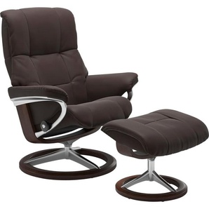 Fußhocker STRESSLESS Mayfair Hocker Gr. B/H/T: 55cm x 41cm x 39cm, Leder PALOMA, Signature Base Braun, braun (chocolate paloma) mit Signature Base, Gestell Braun