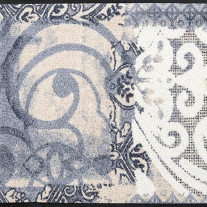 Fußmatte Teppiche Gr. B/L: 75 cm x 190 cm, 7 mm, 1 St., grau (grau, ecru) Fußmatten gemustert