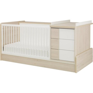 Galipette Babymöbel-Set Sasha, (5-St), bestehend aus Bett, Regal, Kommode, Schreibtisch & Ablage