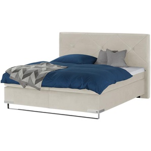 Gallery M Boxspringbett Standardversion Dubai ¦ creme ¦ Maße (cm): B: 177 H: 124