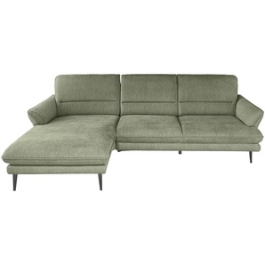 GALLERY M branded by Musterring Ecksofa Lena, verschiedene Farben, Alufuß schwarz, zwei Sitzhöhen, B 292 x T 184 cm