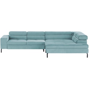 Gallery M Ecksofa  Felicia Due ¦ blau ¦ Maße (cm): B: 309 H: 72 T: 215