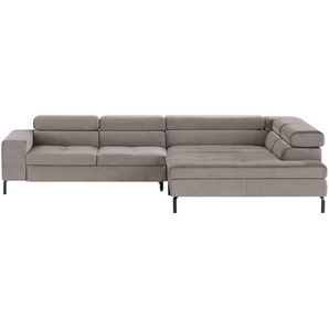 Gallery M Ecksofa  Felicia Due ¦ grau ¦ Maße (cm): B: 309 H: 72 T: 215