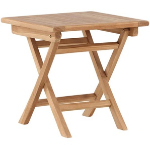 Gardenson Gartenbeistelltisch, Teak, Holz, Teakholz, 50x50x50 cm, Gartenmöbel, Gartentische, Beistelltische outdoor