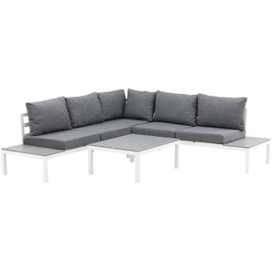 Gardenson Loungegarnitur, Weiß, Metall, 167x133 cm, Loungemöbel, Loungemöbel-Sets