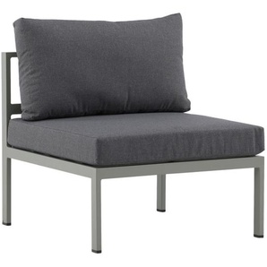 Gardenson Loungesessel, Grau, Pastellgrün, Metall, eckig, 70x65x74 cm, Loungemöbel, Lounge-Sessel