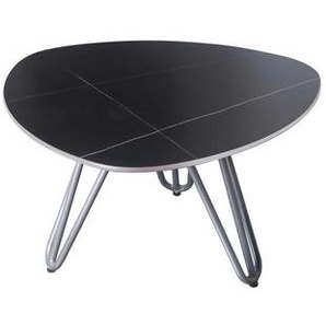 Gardenson Loungetisch, Grau, Schwarz, Metall, 68x39x68 cm, Loungemöbel, Loungetische