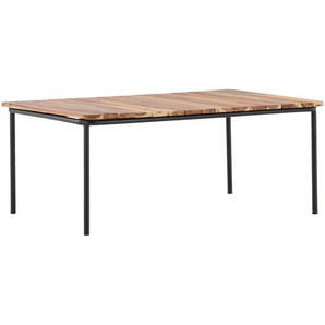 Gardenson Loungetisch, Natur, Holz, Metall, Akazie, 65x40x100 cm, Loungemöbel, Loungetische