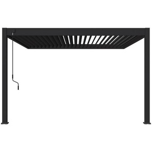 Gardenson Pavillon, Metall, 400x255x360 cm, wetterbeständig, UV-beständig, Sonnen- & Sichtschutz, Pavillons & Pergolas