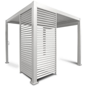 Gardenson Pavillon-Seitenteil, Weiß, Metall, 93x238.2x10 cm, Sonnen- & Sichtschutz, Pavillons