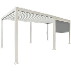 Gardenson Pergola-Rollo Mirador Classic UND Deluxe, Weiß, Metall, 300x250x10 cm, Sonnen- & Sichtschutz, Pavillons & Pergolas