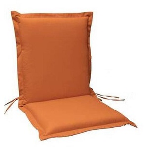 Gardenson Sesselauflagenset Premium, Terracotta, Textil, 2-teilig, Füllung: Schaumstoff, Vlies, 50x56x44 cm, Oeko-Tex® Standard 100, formstabil, für den Außenbereich geeignet, UV-beständig, mittels Bändern zu befestigen, Outdoor-Kissen,