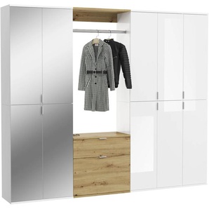 Garderoben-Set INOSIGN Trondheim Kastenmöbel-Sets Gr. B/H/T: 213cm x 193cm x 34cm, braun (nox oak nachbildung) Diele, Flur, Schranksystem, Garderobenmöbel, Set, Kombination