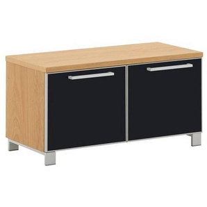 Xxxl Garderobenbank Santina, Anthrazit, Eiche, Metall, Eiche, furniert, 1-Sitzer, 84x45x40 cm, Goldenes M, Made in Germany, DGM-Klimapakt, Typenauswahl, abwischbar, Garderobe, Garderobenbänke, Garderobenbänke