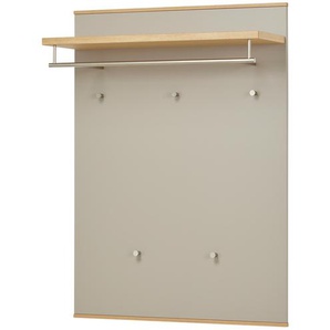 Garderobenpaneel - beige - Holzwerkstoff, Hartholz - 80 cm - 109 cm - 27 cm | Möbel Kraft