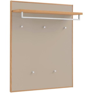 Xxxl Garderobenpaneel, Eiche, Sand, Holz, Holzwerkstoff, Eiche, teilmassiv, 83x109x29 cm, Goldenes M, Made in Germany, DGM-Klimapakt, Aufhängemöglichkeit, Garderobe, Garderobenpaneele, Garderobenpaneele