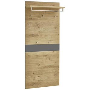 Xxxl Garderobenpaneel, Grau, Eiche, Holz, Eiche, Balkeneiche, furniert, 80x183x27 cm, Goldenes M, Made in Germany, DGM-Klimapakt, Garderobe, Garderobenpaneele, Garderobenpaneele