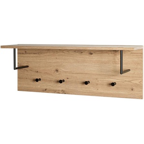 Garderobenpaneel - holzfarben - MDF-Platte - 80 cm - 30 cm - 20 cm | Möbel Kraft