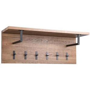 Xxxl Garderobenpaneel, Schwarz, Eiche, Metall, Holzwerkstoff, 80x30x26 cm, Garderobe, Garderobenpaneele, Garderobenpaneele