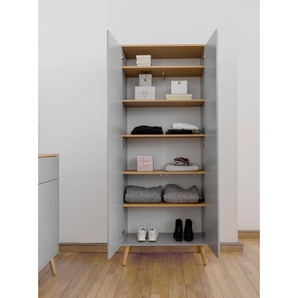 Garderobenschrank 79 x 201 x 37cm Grau