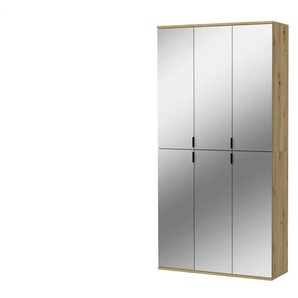 Garderobenschrank - holzfarben - Materialmix - 91 cm - 193 cm | Möbel Kraft