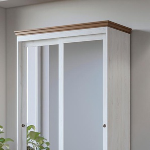 Garderobenschrank HOME AFFAIRE Evora Schränke Gr. B/H/T: 120cm x 216cm x 50cm, abisko ash-eiche lefkas/abisko ash, 2 St., weiß (abisko ash-eiche lefkas/abisko ash)